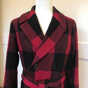 Maxi Wool Coat w/ Side Pockets and Belt